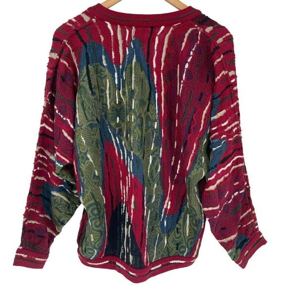 Coogi Australia 100% Mercerised Cotton Relaxed Fit Colorful Sweater Medium - Picture 5 of 10